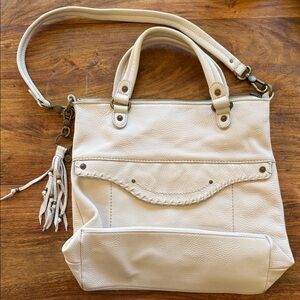 The Sak nwot Cream Leather Tote Bag